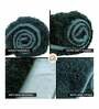 Green Solid Microfibre 24x16 Inches AntiSkid Bath Mat