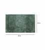 Green Solid Microfibre 30x18 Inches AntiSkid Bath Mat