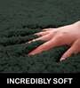Green Solid Microfibre 36x24 Inches AntiSkid Bath Mat