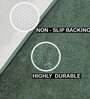 Green Solid Microfibre 36x24 Inches AntiSkid Bath Mat