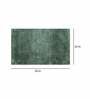 Green Solid Microfibre 36x24 Inches AntiSkid Bath Mat