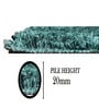 Green Solid Polyester 23x15 Inches Super Soft Bath Mat
