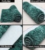Green Solid Polyester 23x15 Inches Super Soft Bath Mat