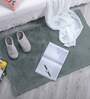 Grey Solid Polyester 30x18 Inches AntiSkid Bath Mat