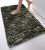 Green Solid Polyester 36x24 Inches Super Soft Bath Mat