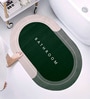 Green Slogan Rubber 23 X 15  Inches Max Absorbant (1Pc) Oval Bath Mat