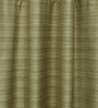 Green Striped Faux Silk 9 Ft Light Filtering Eyelet Door Curtain