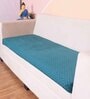 Green Solid Velvet 3 Seater Quilted Sofa Cover (Protector)