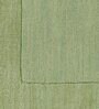 Green Solid Wool 5 ft x 7 ft Hand Woven Carpet
