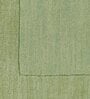 Green Solid Wool 8 ft x 10 ft Hand Woven Carpet
