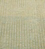 Green Solid Wool and Viscose 6 ft X 9 ft Hand Woven Carpet