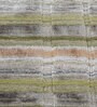 Green Solid Wool and Viscose 6 ft X 9 ft Hand Woven Carpet
