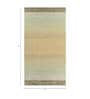 Green Solid Wool and Viscose 6 ft X 9 ft Hand Woven Carpet