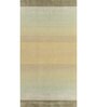 Green Solid Wool and Viscose 6 ft X 9 ft Hand Woven Carpet