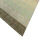 Green Solid Wool and Viscose 6 ft X 9 ft Hand Woven Carpet