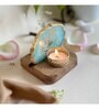 Green Stone Figurine Tea light Holder