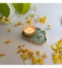 Green Stone Figurine Tea light Holder