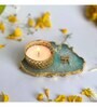 Green Stone Figurine Tea light Holder