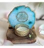 Green Stone Figurine Tea light Holder