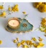 Green Stone Figurine Tea light Holder