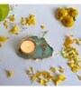 Green Stone Figurine Tea light Holder