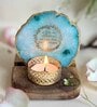 Green Stone Figurine Tea light Holder