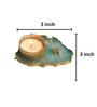 Green Stone Figurine Tea light Holder