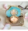 Green Stone Figurine Tea light Holder