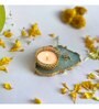 Green Stone Figurine Tea light Holder