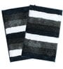 Green Stripe Microfiber 24x16 Inches Super Soft Bath Mat