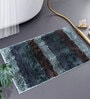 Green Stripe Microfiber 24x16 Inches Super Soft Bath Mat