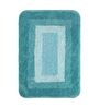 Green Geometric Microfibre 20x14 Inches AntiSkid Bath Mats (Set of 2)