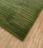 Green Stripes Wool & Viscose 6 ft x 9 ft Hand Tufted Carpet