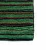 Green Stripes Wool & Viscose 6 ft x 9 ft Hand Tufted Carpet