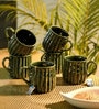 270 ML Green Ceramic Cups Set of 4