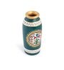 Green Terracota Hand Painted Flower Vase