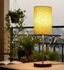 Green Texture Cylinder Fabric Shade Table Lamp, Brown Wooden Base Bedside & Desk Light for Bedroom, Living Room & Home Decor