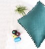 Green Textured Velvet 12 x 12 Inches Cushion Covers (Set of 2)