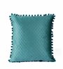 Green Textured Velvet 12 x 12 Inches Cushion Covers (Set of 2)