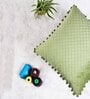 Green Textured Velvet 12 x 12 Inches Cushion Covers (Set of 2)