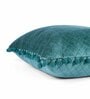 Green Textured Velvet 16 x 16 Inches Cushion Covers (Set of 5)