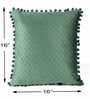 Green Textured Velvet 16 x 16 Inches Cushion Covers (Set of 5)