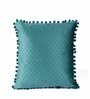 Green Textured Velvet 16 x 16 Inches Cushion Covers (Set of 5)