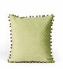 Green Textured Velvet 16 x 16 Inches Cushion Covers (Set of 5)