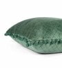 Green Textured Velvet 16 x 16 Inches Cushion Covers (Set of 5)
