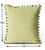 Green Textured Velvet 16 x 16 Inches Cushion Covers (Set of 5)