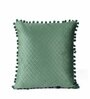 Green Textured Velvet 16 x 16 Inches Cushion Covers (Set of 5)