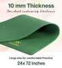 Green Thermoplastic Elastomer 72X24 Inches Anti Skid Yoga Mat