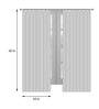 White Floral Tissue 5 Ft Semisheer Eyelet Window Curtains (Set of 2)