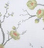White Floral Tissue 5 Ft Semisheer Eyelet Window Curtains (Set of 2)